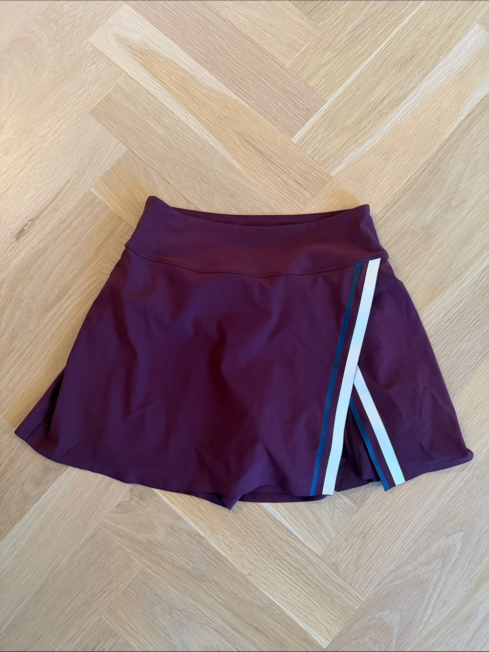 Wilson Burgundy Athletic Skort with Contrasting Side Stripes
